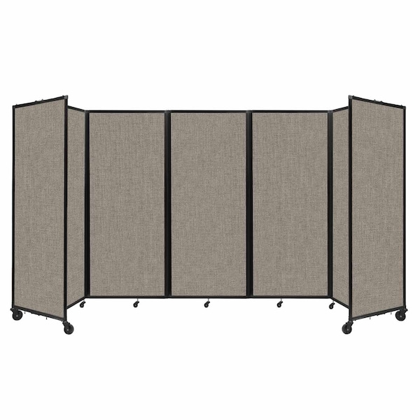 Room Divider 360 Folding Portable Partition 14' x 6'10" Warm Pebble Fabric